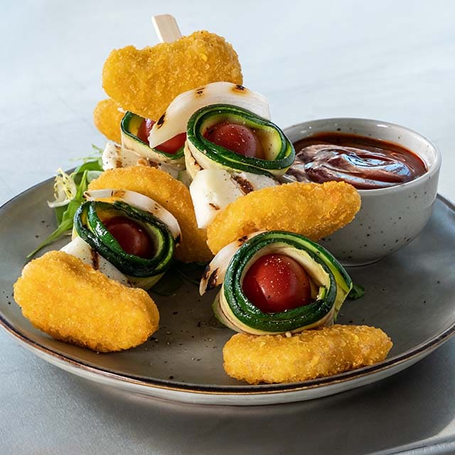 Brochette Végétarienne au Halloumi grillé.